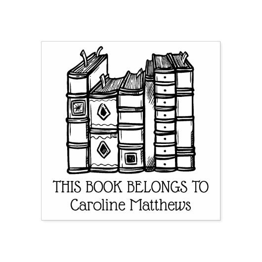 この本は次のものだパーソナライズされた ラバースタンプ (インプリント)