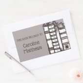 この本は次のものだパーソナライズされた 長方形シール (封筒)