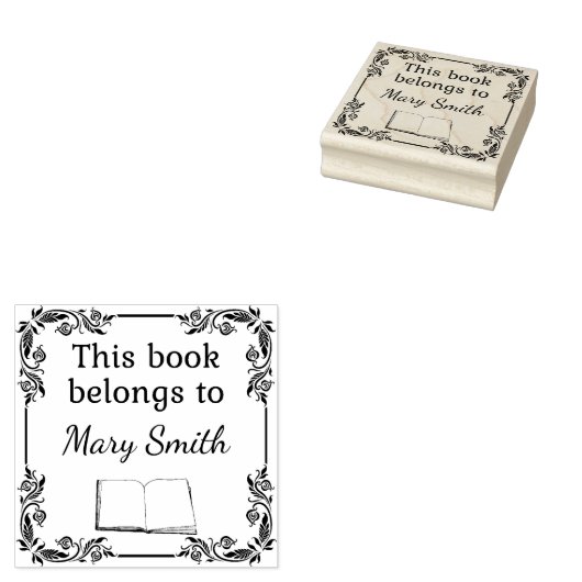 この本は次のものだ |ウッドのスタンプ ラバースタンプ (押印)