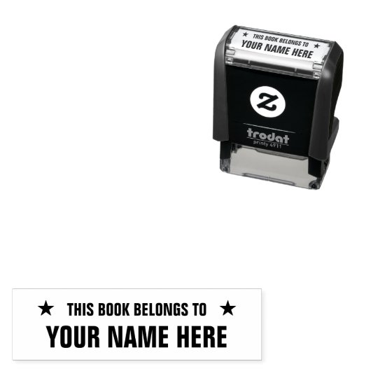 この本は次のものだ |ウッドカスタムアートスタンプ セルフインキングスタンプ (インサイチュ)