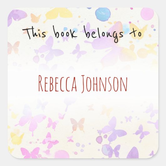 この本は次のものだ スクエアシール (正面)