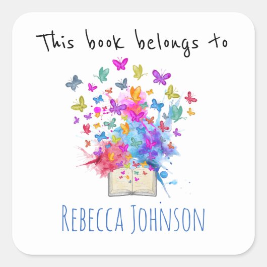 この本は次のものだ スクエアシール (正面)