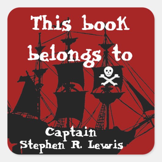 この本は次のものだ スクエアシール (正面)