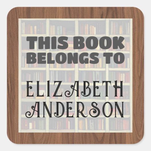 この本は次のものだ スクエアシール (正面)