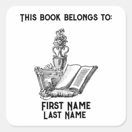 この本は次のものだ スクエアシール (正面)