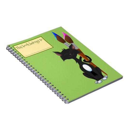 この本は猫と毛の生物絵を描だ ノートブック (右側)