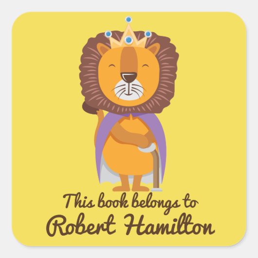 この本は王冠の獅子の王に属する スクエアシール (正面)