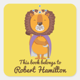 この本は王冠の獅子の王に属する スクエアシール