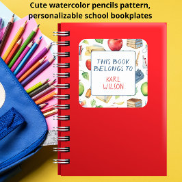 この本は私の新学期蔵書票 スクエアシール