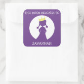 この本は紫パーソナライズされたプリンセス スクエアシール (バッグ)