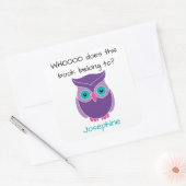 この本は紫梟パーソナライズされたの子どもだ スクエアシール (封筒)