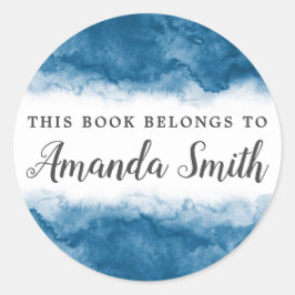 この本は縁ど青色の本だ ラウンドシール