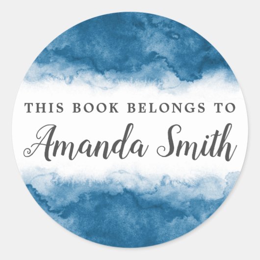 この本は縁ど青色の本だ ラウンドシール (正面)