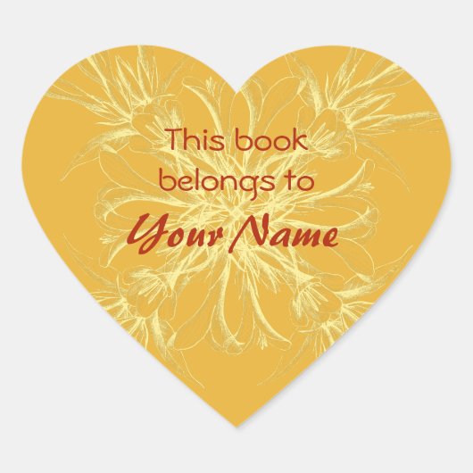 この本は花のシールに属している ハートシール (正面)