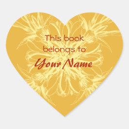 この本は花のシールに属している ハートシール