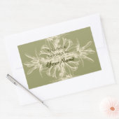 この本は花のシールに属している 長方形シール (封筒)