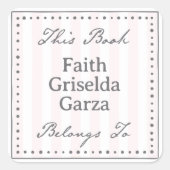 「この本は誰のもの」ステッカーテンプレート スクエアシール (正面)