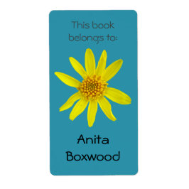 この本は黄色い名前をカスタムするの花だ ラベル