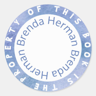 「この本は○○のもの」ステッカー テンプレート ラウンドシール