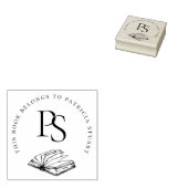 この本は〇〇のもの 個別名のイニシャルスタンプ ラバースタンプ (押印)