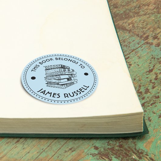 この本は〇〇のもの（名前入り） ラウンドシール