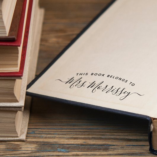 この本は〇〇のもの 手書き名前入りスクリプト セルフインキングスタンプ