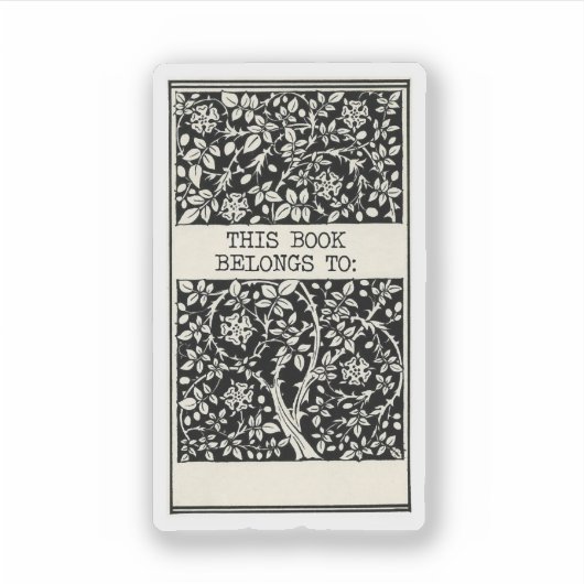 この本は～のもの Retro Book Plate シール (正面)