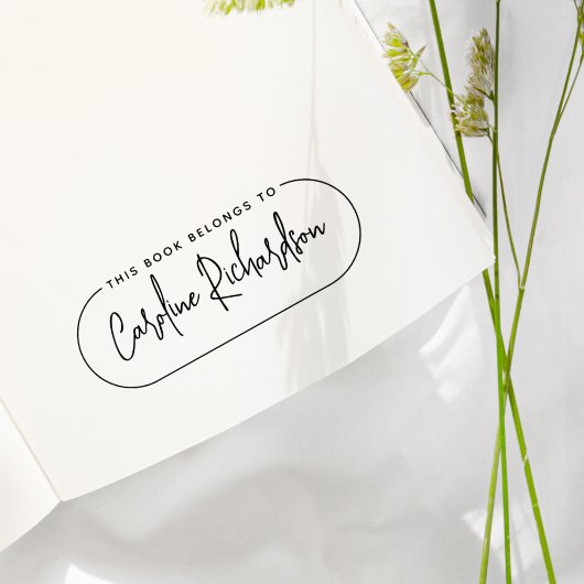 この本は、モダンスクリプトネームのブックプレートに属します ラバースタンプ