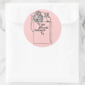 この本は～妖精のステッカーに属している ラウンドシール (バッグ)