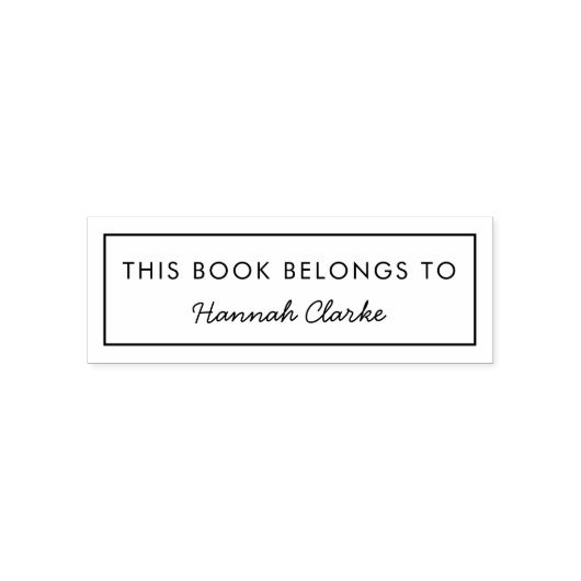 この本は | 現代の名前ブックプレート セルフインキングスタンプ (デザイン)