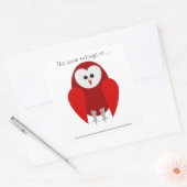 この本は… （赤い納屋フクロウ、大）に属する スクエアシール (封筒)