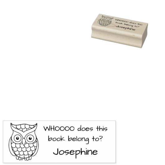 この本を書く可愛いフクロウの子どもたち ラバースタンプ (押印)