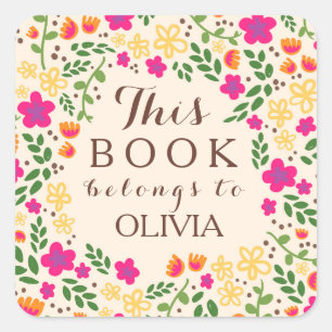 この本カラフルかわいらしはシールに属しているフローラ スクエアシール