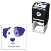 この本パーソナライズされたは次に掲げる者に属する幸福な犬 セルフインキングスタンプ (インサイチュ)