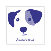 この本パーソナライズされたは次に掲げる者に属する幸福な犬 セルフインキングスタンプ (デザイン)