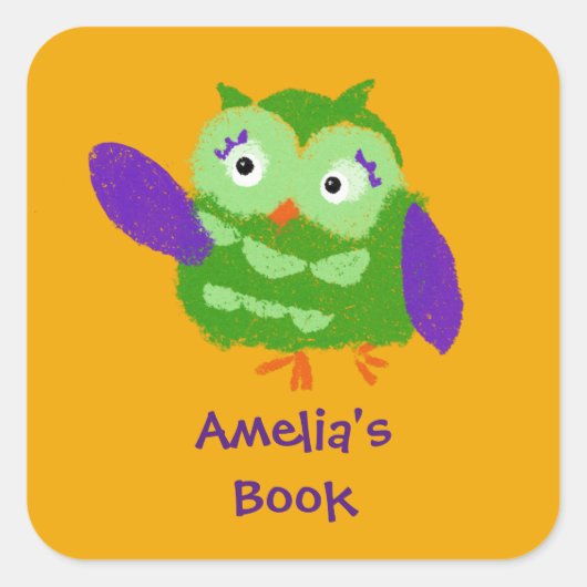 この本パーソナライズされたは誰の物か スクエアシール (正面)