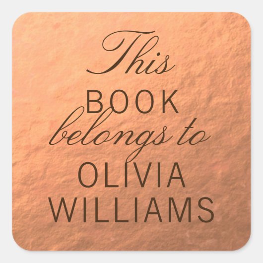 この本フェイクはステッカーに属する銅 スクエアシール (正面)