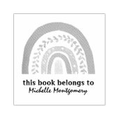 この本モダンは可愛いレインボーカスタムーの本 ラバースタンプ (インプリント)