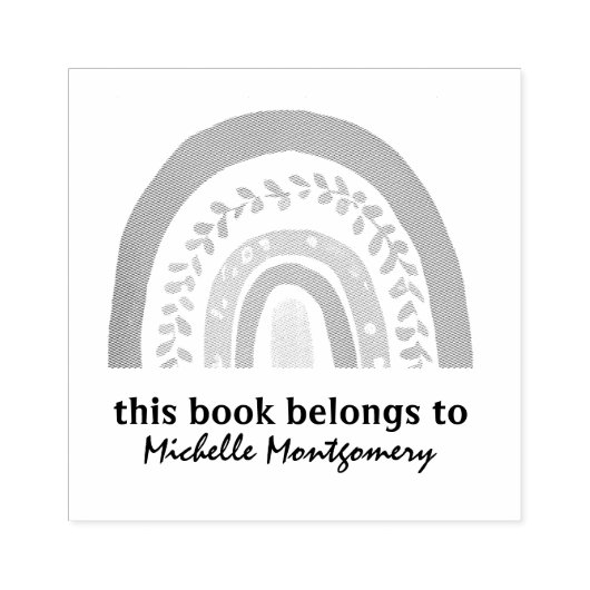 この本モダンは可愛いレインボーカスタムーの本 ラバースタンプ (インプリント)