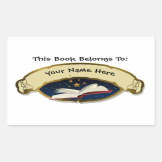 "この本"はパーソナライズな図書館のラベルに属します 長方形シール