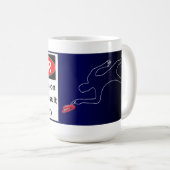 この机の感動させる事は傷害で起因するかもしれません! コーヒーマグカップ (正面右)