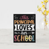 この校長は彼女の学校の先生おもしろいを愛す カード (黄色い花)