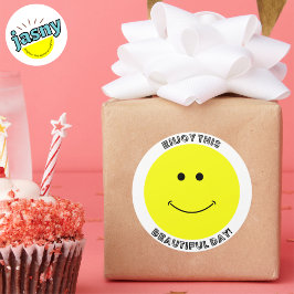 この楽しむ美しい日！ ラウンドシール