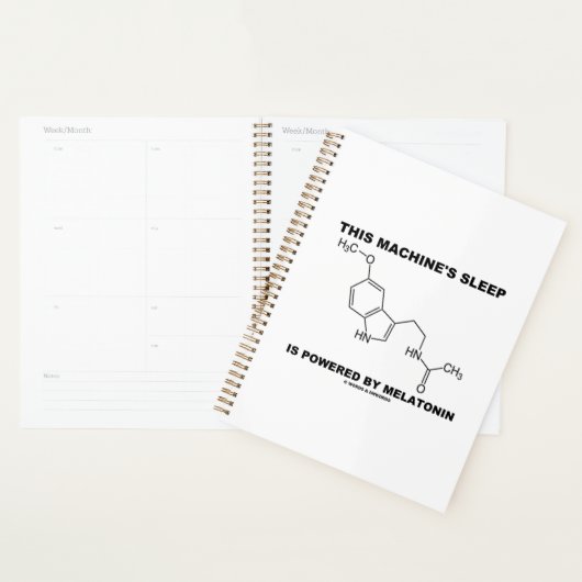 この機械の睡眠はメラトニンによって動かされる プランナー手帳 (ディスプレー)