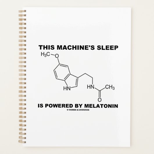 この機械の睡眠はメラトニンによって動かされる プランナー手帳 (正面)