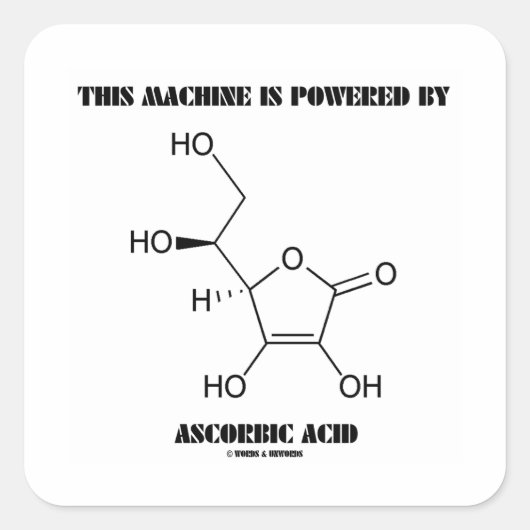 この機械はアスコルビン酸(Vit.C)で動く スクエアシール (正面)