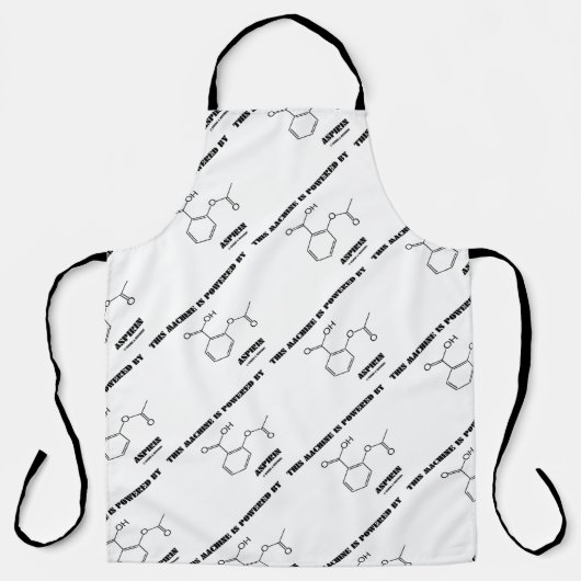 この機械はアスピリン化学分子で動く エプロン (正面)