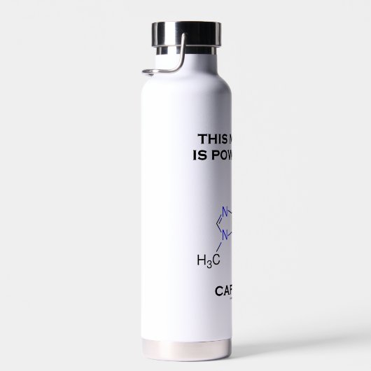 この機械はカフェイン分子で動く ウォーターボトル (右面)
