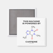 この機械はカフェイン（分子）で動く マグネット (正面/裏面)