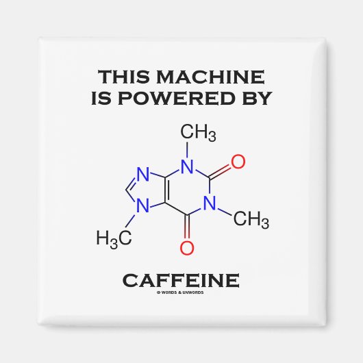 この機械はカフェイン（分子）で動く マグネット (正面)